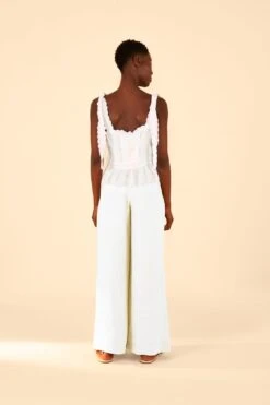 Farm Rio Off-White High Waist Pants -Perfect Top Shop 317222 03