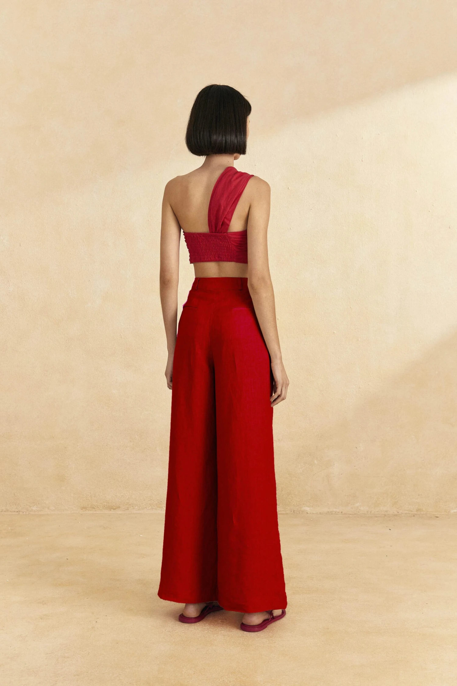 Farm Rio Red High Waist Pants 6 Farm Rio Red High Waist Pants - Image 4