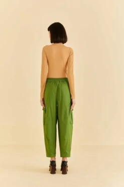 Farm Rio Green Organic Cotton Cargo Pants -Perfect Top Shop 318182 03