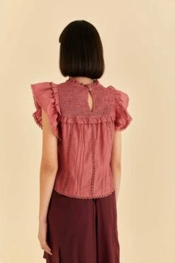 Farm Rio Blush Ruffles Blouse 11 Farm Rio Blush Ruffles Blouse -Perfect Top Shop 318257 04