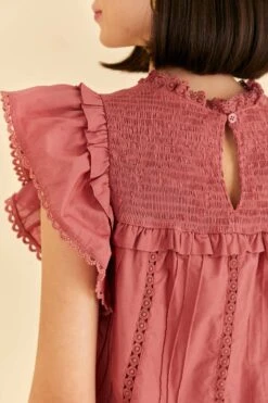 Farm Rio Blush Ruffles Blouse 12 Farm Rio Blush Ruffles Blouse -Perfect Top Shop 318257 05