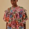 Farm Rio Off-White Tropical Yard Blouse -Perfect Top Shop 320269 01