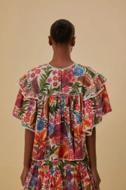 Farm Rio Off-White Tropical Yard Blouse -Perfect Top Shop 320269 03