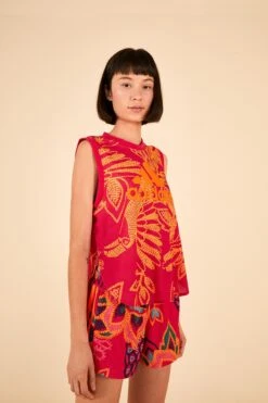 Farm Rio ADIDAS FARM Tank Top Vivid Berry