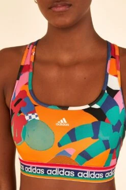 Farm Rio Farm Medium-Support Bra Bold Green / Better Scarlet -Perfect Top Shop HS1187 05