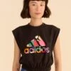 Farm Rio Adidas Farm Sleeveless Tee Black -Perfect Top Shop HS1201 01