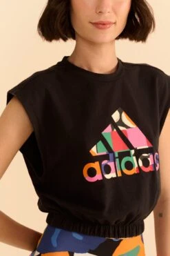 Farm Rio Adidas Farm Sleeveless Tee Black -Perfect Top Shop HS1201 03